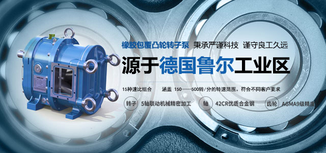 源于德國魯爾工業(yè)區(qū)的彈性體包覆凸輪轉(zhuǎn)子泵. 秉承嚴謹科技，謹守良工久遠
